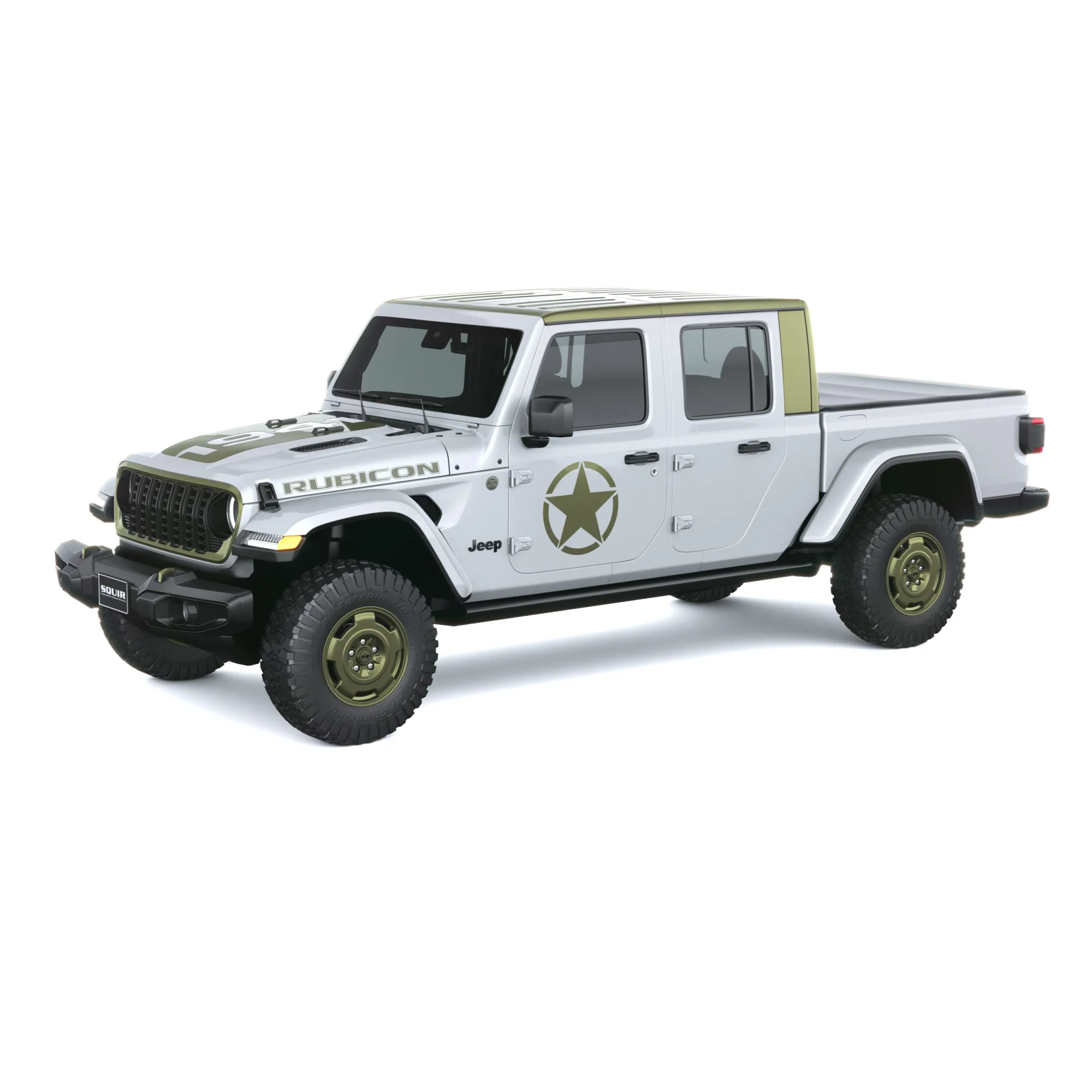Jeep Wrangler Sarge Pickup 2027 3D Model .c4d .max .obj .3ds .fbx .stl .blend