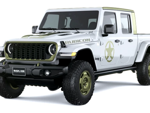Jeep Wrangler Sarge Pickup 2027 3D Model