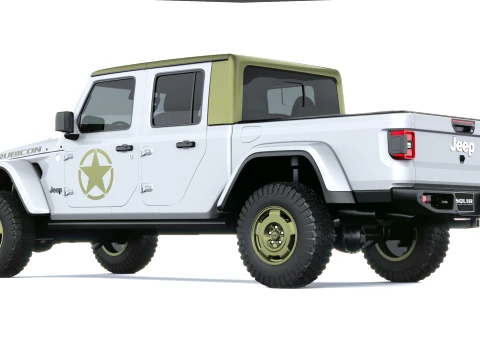 Jeep Wrangler Sarge Pickup 2027 3D Model