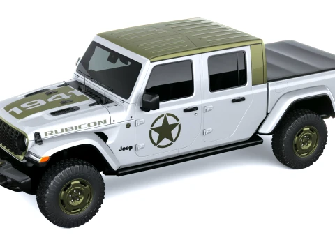 Jeep Wrangler Sarge Pickup 2027 3D Model