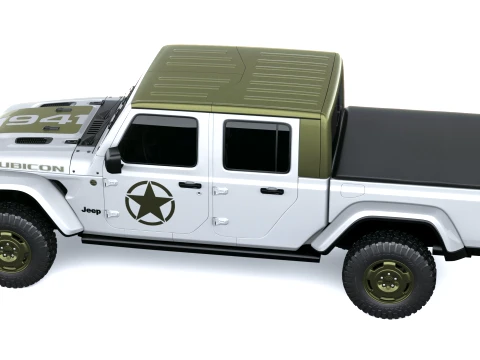 Jeep Wrangler Sarge Pickup 2027 3D Model