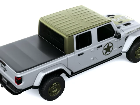 Jeep Wrangler Sarge Pickup 2027 3D Model