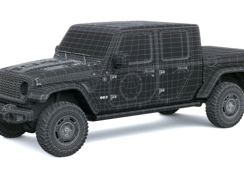 Jeep Wrangler Sarge Pickup 2027 3D Model