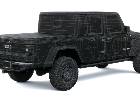 Jeep Wrangler Sarge Pickup 2027 3D Model