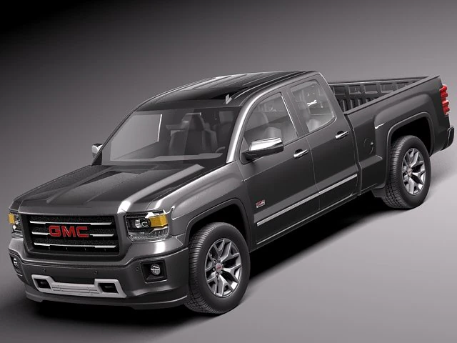 GMC Sierra 1500 Crew Cab 2013 3D Model .c4d .max .obj .3ds .fbx .stl .blend 