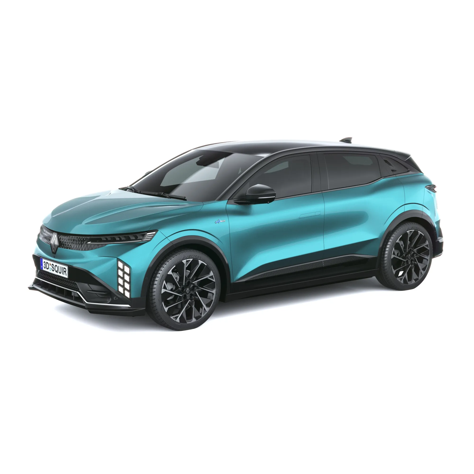 Renault Megane E-Tech 2027 3D Model .c4d .max .obj .3ds .fbx .stl .blend 