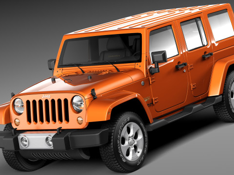 Jeep Wrangler Unlimited Sahara 2013 3D Model