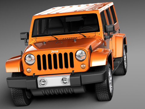 Jeep Wrangler Unlimited Sahara 2013 Modelo 3D