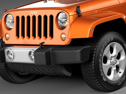 Jeep Wrangler Unlimited Sahara 2013 Modelo 3D