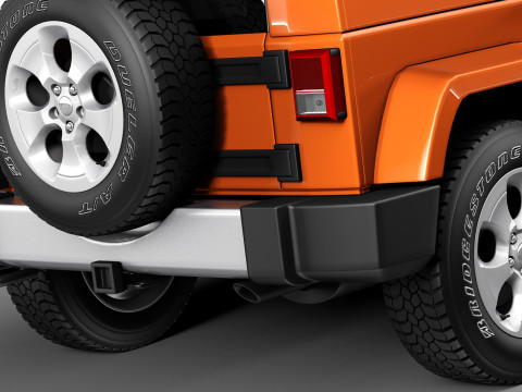 Jeep Wrangler Unlimited Sahara 2013 Modelo 3D