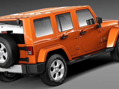 Jeep Wrangler Unlimited Sahara 2013 3D Model