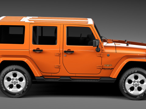 Jeep Wrangler Unlimited Sahara 2013 Modelo 3D