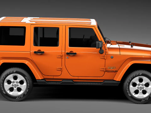 Jeep Wrangler Unlimited Sahara 2013 3D Model