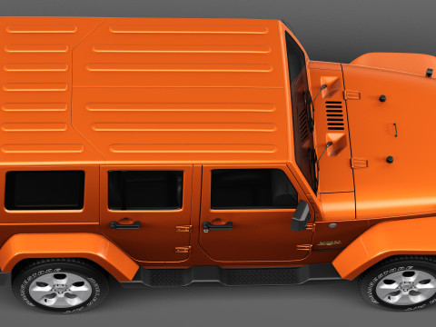 Jeep Wrangler Unlimited Sahara 2013 Modelo 3D