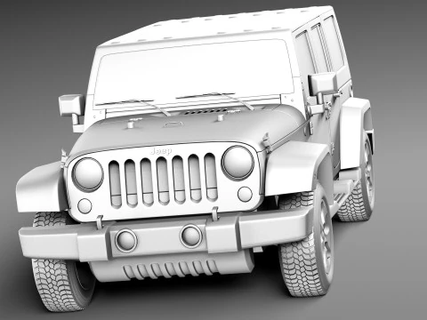 Jeep Wrangler Unlimited Sahara 2013 3D Model