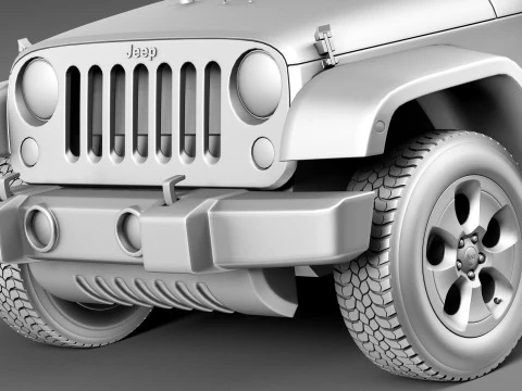 Jeep Wrangler Unlimited Sahara 2013 3D Model