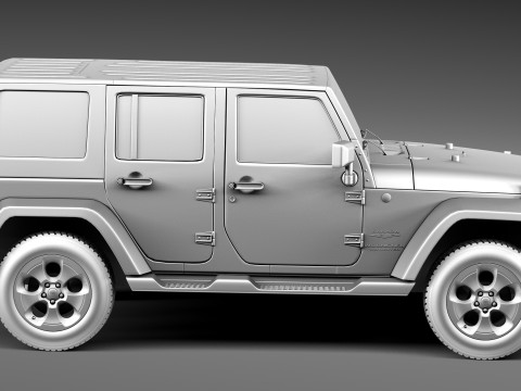 Jeep Wrangler Unlimited Sahara 2013 Modelo 3D