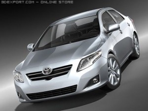 Toyota Corolla Sedan 2009 midpoly 3D-Modell