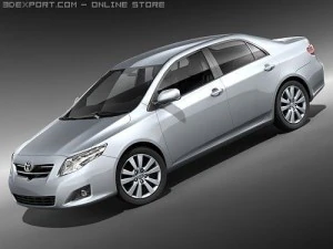 Toyota corolla sedan 2009 midpoly Modelo 3D