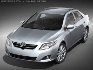 Toyota Corolla Sedan 2009 midpoly 3D Model