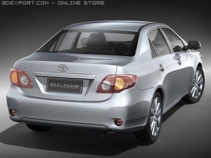 Toyota Corolla Sedan 2009 midpoly 3D Model