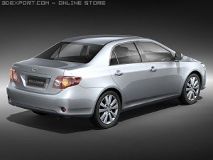 Toyota Corolla Sedan 2009 midpoly 3D Model