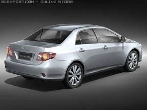 Toyota Corolla Sedan 2009 midpoly 3D Model