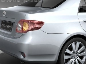 Toyota Corolla Sedan 2009 midpoly 3D Model