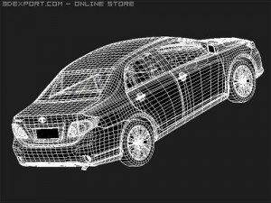 Toyota Corolla Sedan 2009 midpoly 3D Model