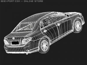 Toyota Corolla Sedan 2009 midpoly 3D Model