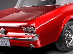 Mustang GT 1967 soft top Modèle 3D