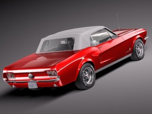 Mustang GT 1967 soft top Modèle 3D