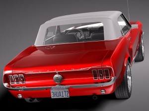 Mustang GT 1967 soft top Modèle 3D