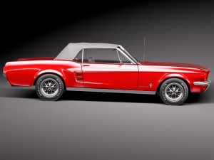 Mustang GT 1967 soft top Modèle 3D