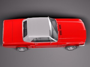 Mustang GT 1967 soft top Modèle 3D