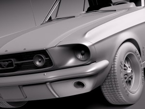 Mustang GT 1967 soft top Modèle 3D