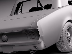 Mustang GT 1967 soft top Modèle 3D