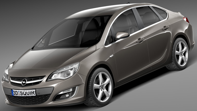 Opel Astra Sedan 2013 Modelo 3D .c4d .max .obj .3ds .fbx .stl .blend 