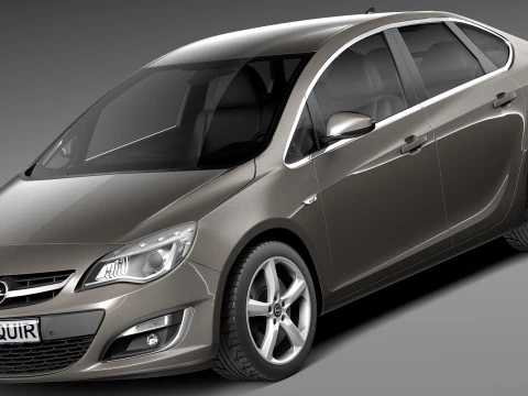 오펠 아스트라 세단 2013 3D 모델