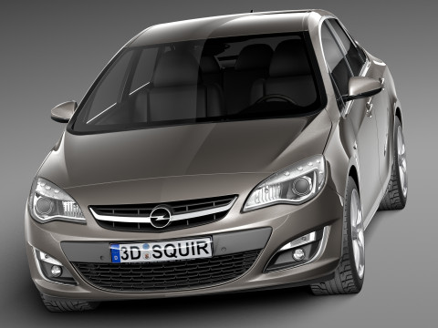 Opel Astra Sedan 2013 Modelo 3D