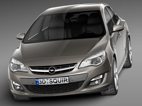Opel Astra Sedan 2013 3D Model