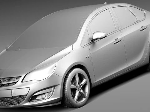 Opel Astra Sedan 2013 3D Model