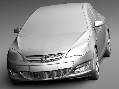 Opel Astra Sedan 2013 Modelo 3D