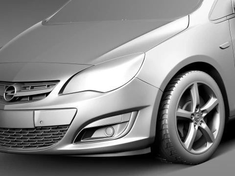 Opel Astra Sedan 2013 3D Model
