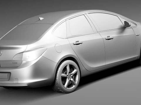 Opel Astra Sedan 2013 3D Model