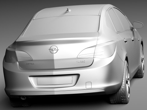 Opel Astra Sedan 2013 Modelo 3D