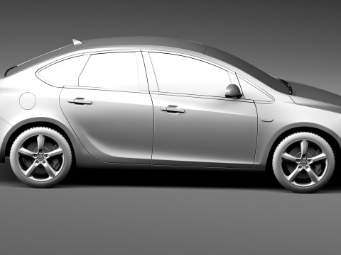 Opel Astra Sedan 2013 Modelo 3D