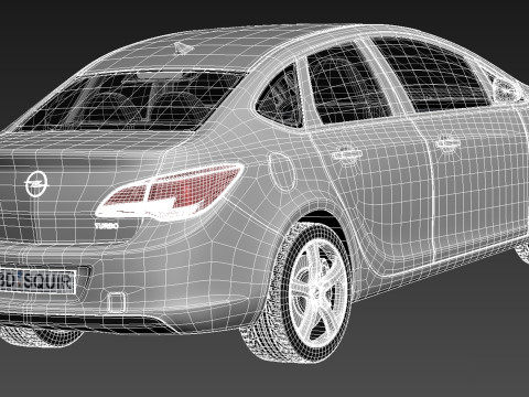 Opel Astra Sedan 2013 Modelo 3D