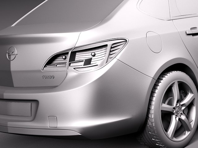 Opel Astra J Sedán 2014 Modelo 3D - Descargar Vehículos on