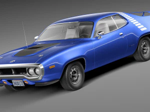 Pelari Jalan Plymouth GTX 1971-1975 Model 3D